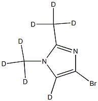 4-bromo-1,2-bis(methyl-d3)-1H-imidazole-5-d 구조식 이미지