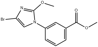 methyl 3-(4-bromo-2-methoxy-1H-imidazol-1-yl)benzoate 구조식 이미지