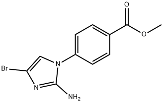 methyl 4-(2-amino-4-bromo-1H-imidazol-1-yl)benzoate Structure