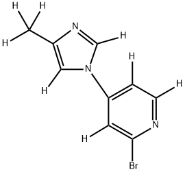 2-bromo-4-(4-(methyl-d3)-1H-imidazol-1-yl-2,5-d2)pyridine-3,5,6-d3 Structure
