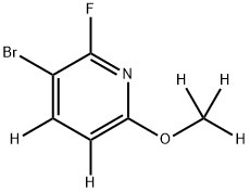 3-bromo-2-fluoro-6-(methoxy-d3)pyridine-4,5-d2 구조식 이미지