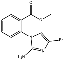 methyl 2-(2-amino-4-bromo-1H-imidazol-1-yl)benzoate Structure