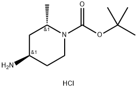 (2S,4R)-4-Amino-2-methyl-piperidine-1-carboxylic acid tert-butyl ester hydrochloride 구조식 이미지