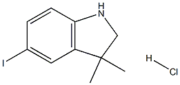 5-Iodo-3,3-dimethyl-2,3-dihydro-1H-indole hydrochloride Structure