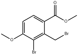 3-Bromo-2-bromomethyl-4-methoxy-benzoic acid methyl ester Structure