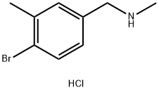 (4-Bromo-3-methyl-benzyl)-methyl-amine hydrochoride 구조식 이미지