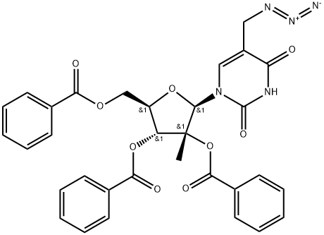 5-Azidomethyl-2'-beta-methyl-2',3',5'-tri-O-benzoyluridine Structure