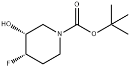 (3R,4S)-tert-butyl 4-fluoro-3-hydroxypiperidine-1-carboxylate 구조식 이미지
