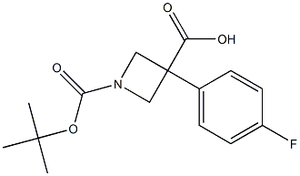 1,3-Azetidinedicarboxylic acid, 3-(4-fluorophenyl)-, 1-(1,1-dimethylethyl) ester Structure