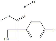 methyl 3-(4-fluorophenyl)azetidine-3-carboxylate hydrochloride Structure