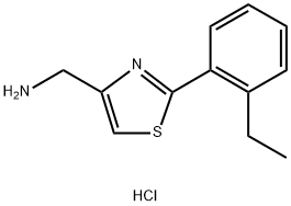 C-2-(2-Ethyl-phenyl)-thiazol-4-yl-methylamine hydrochloride 구조식 이미지