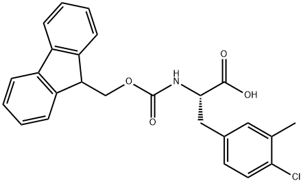 N-Fmoc-3-methyl-4-chloro-L-phenylalanine Structure