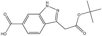 3-tert-Butoxycarbonylmethyl-1H-indazole-6-carboxylic acid Structure