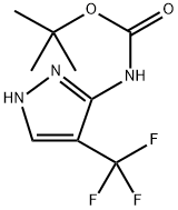 (4-Trifluoromethyl-1H-pyrazol-3-yl)-carbamic acid tert-butyl ester Structure