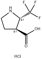 trans-2-Trifluoromethyl-pyrrolidine-3-carboxylic acid hydrochloride 구조식 이미지