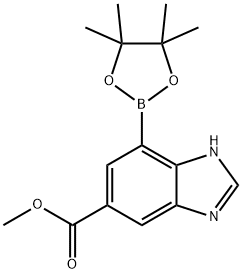 methyl 4-(4,4,5,5-tetramethyl-1,3,2-dioxaborolan-2-yl)-1H-benzo[d]imidazole-6-carboxylate Structure