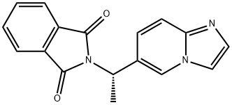 (S)-2-(1-(imidazo[1,2-a]pyridin-6-yl)ethyl)isoindoline-1,3-dione Structure