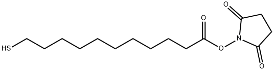 11-Mercaptoundecanoic acid 2,5-dioxo-1-pyrrolidinyl ester 구조식 이미지