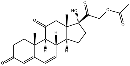Pregna-4,6-diene-3,11,20-trione, 21-(acetyloxy)-17-hydroxy- (9CI) 구조식 이미지