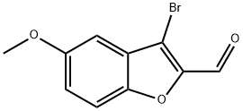 2-Benzofurancarboxaldehyde, 3-bromo-5-methoxy- Structure