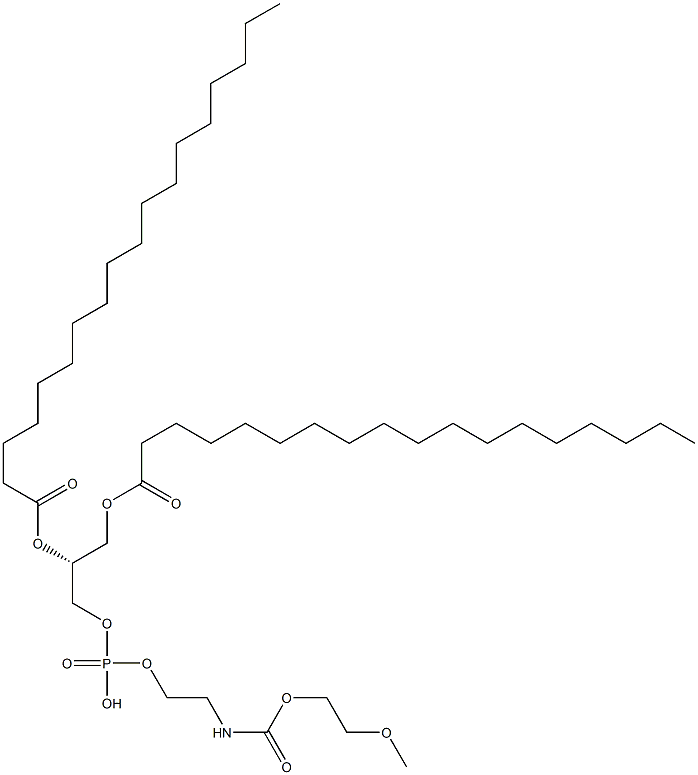 [(2R)-2,3-di(octadecanoyloxy)propyl] 2-(2-methoxyethoxycarbonylamino)ethyl phosphate Structure