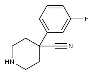 4-(3-fluorophenyl)piperidine-4-carbonitrile Structure