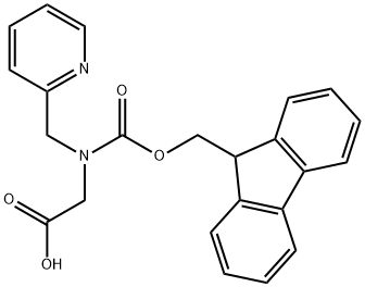 2-[9H-fluoren-9-ylmethoxycarbonyl(pyridin-2-ylmethyl)amino]acetic acid 구조식 이미지