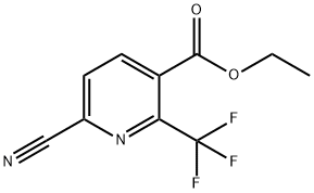 3-Pyridinecarboxylic acid, 6-cyano-2-(trifluoromethyl)-, ethyl ester Structure