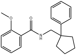 2-methoxy-N-[(1-phenylcyclopentyl)methyl]benzamide Structure