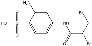 Benzenesulfonic acid, 2-amino-4-[(2,3-dibromo-1-oxopropyl)amino]- Structure