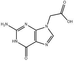 2-(2-amino-6-oxo-6,9-dihydro-1H-purin-9-yl)acetic acid Structure