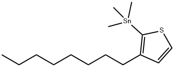 Stannane, trimethyl(3-octyl-2-thienyl)- Structure