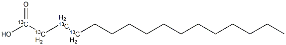 Palmitic acid-1,2,3,4-13C4 Structure