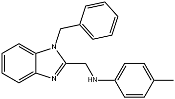 N-[(1-benzyl-1H-benzimidazol-2-yl)methyl]-4-methylaniline Structure