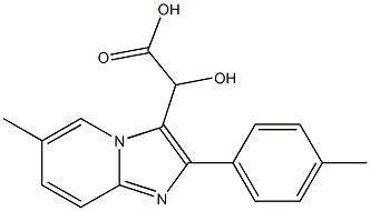 Hydroxy[6-methyl-2-(4-methylphenyl)imidazo[1,2-a]pyridin-3-yl]acetic acid Structure