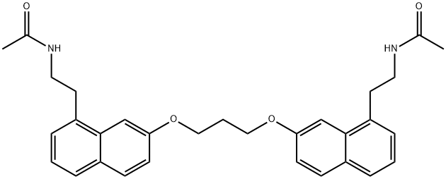 Acetamide, N,N'-[1,3-propanediylbis(oxy-7,1-naphthalenediyl-2,1-ethanediyl)]bis- Structure