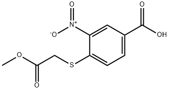 Benzoic acid, 4-[(2-methoxy-2-oxoethyl)thio]-3-nitro- Structure