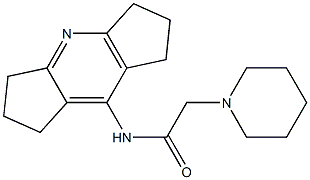 N-(1,2,3,5,6,7-hexahydrodicyclopenta[b,e]pyridin-8-yl)-2-(1-piperidinyl)acetamide Structure