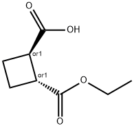 trans-2-ethoxycarbonylcyclobutanecarboxylic acid Structure