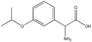 Amino(3-isopropoxyphenyl)acetic acid Structure