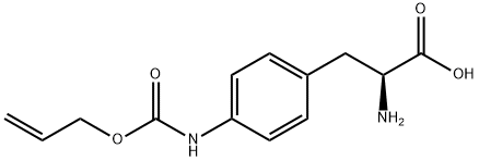 L-Phenylalanine, 4-[[(2-propen-1-yloxy)carbonyl]amino]- Structure