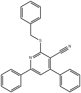 2-(benzylsulfanyl)-4,6-diphenylnicotinonitrile Structure