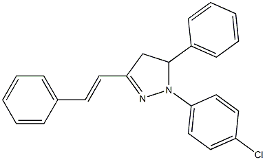 1-(4-chlorophenyl)-5-phenyl-3-(2-phenylvinyl)-4,5-dihydro-1H-pyrazole Structure