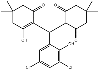 2-[(3,5-dichloro-2-hydroxyphenyl)(2-hydroxy-4,4-dimethyl-6-oxo-1-cyclohexen-1-yl)methyl]-5,5-dimethyl-1,3-cyclohexanedione Structure