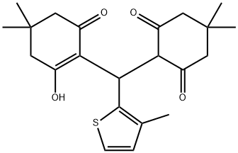 2-[(2-hydroxy-4,4-dimethyl-6-oxo-1-cyclohexen-1-yl)(3-methyl-2-thienyl)methyl]-5,5-dimethyl-1,3-cyclohexanedione 구조식 이미지