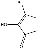 3-bromo-2-hydroxycyclopent-2-en-1-one Structure