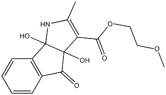 2-methoxyethyl 3a,8b-dihydroxy-2-methyl-4-oxo-1,3a,4,8b-tetrahydroindeno[1,2-b]pyrrole-3-carboxylate Structure