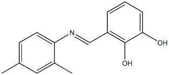 3-{[(2,4-dimethylphenyl)imino]methyl}-1,2-benzenediol Structure