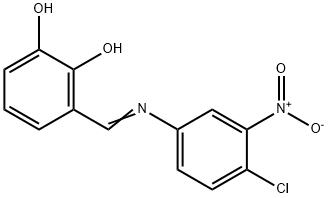 3-{[(4-chloro-3-nitrophenyl)imino]methyl}-1,2-benzenediol Structure