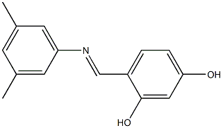 4-{[(3,5-dimethylphenyl)imino]methyl}-1,3-benzenediol Structure